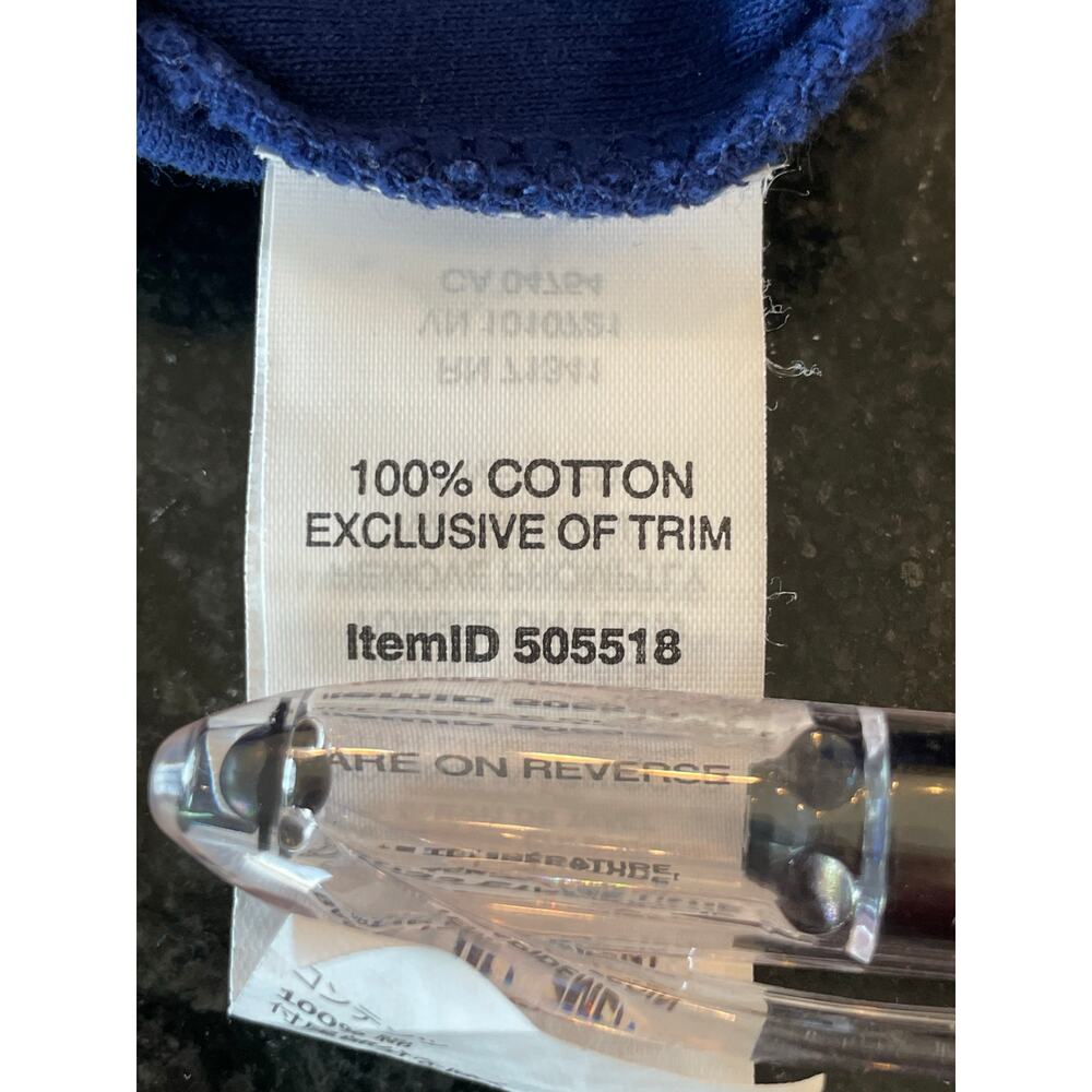 L.L. Bean Navy 3/4 length sleeve 100% Cotton pullover 3X plus - Picture 4 of 11